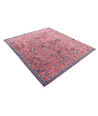 Sarouk 7'2'' X 6'6'' Hand-Knotted Wool Rug 7'2'' x 6'6'' (215 X 195) / Red / Red