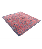 Sarouk 7'2'' X 6'6'' Hand-Knotted Wool Rug 7'2'' x 6'6'' (215 X 195) / Red / Red