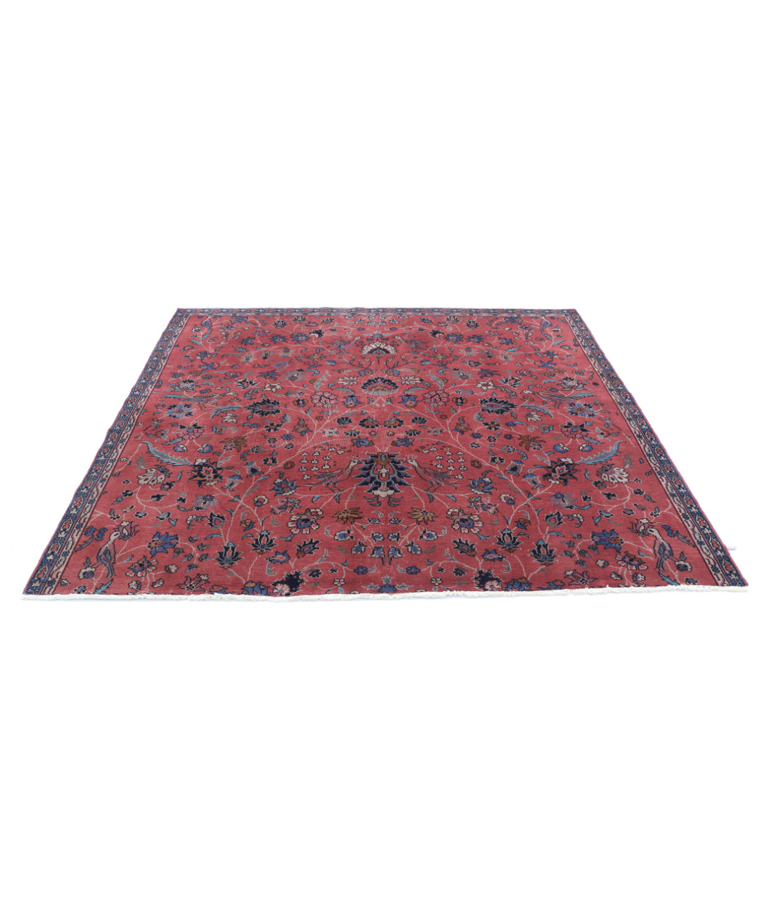 Sarouk 7'2'' X 6'6'' Hand-Knotted Wool Rug 7'2'' x 6'6'' (215 X 195) / Red / Red