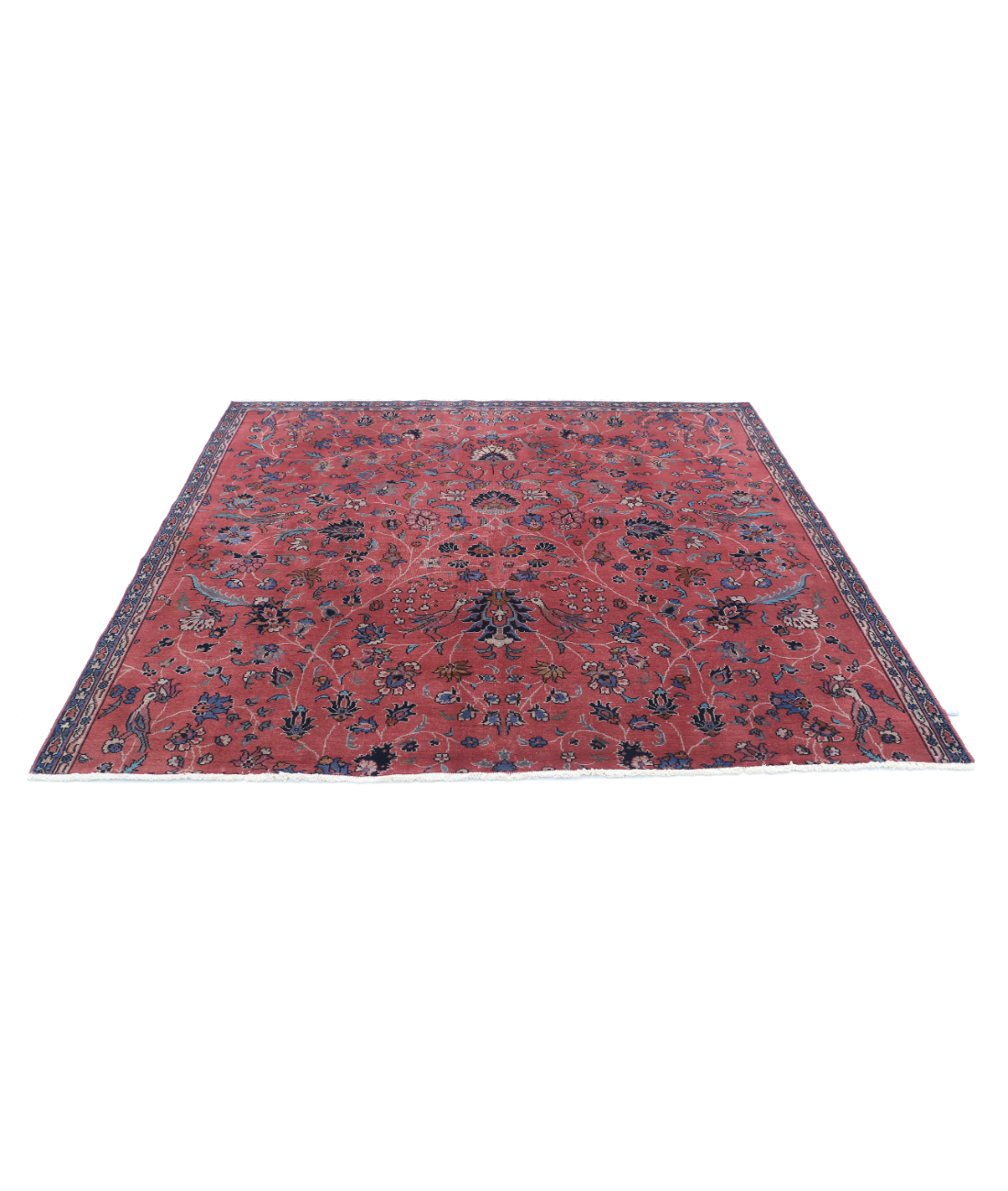 Sarouk 7'2'' X 6'6'' Hand-Knotted Wool Rug 7'2'' x 6'6'' (215 X 195) / Red / Red