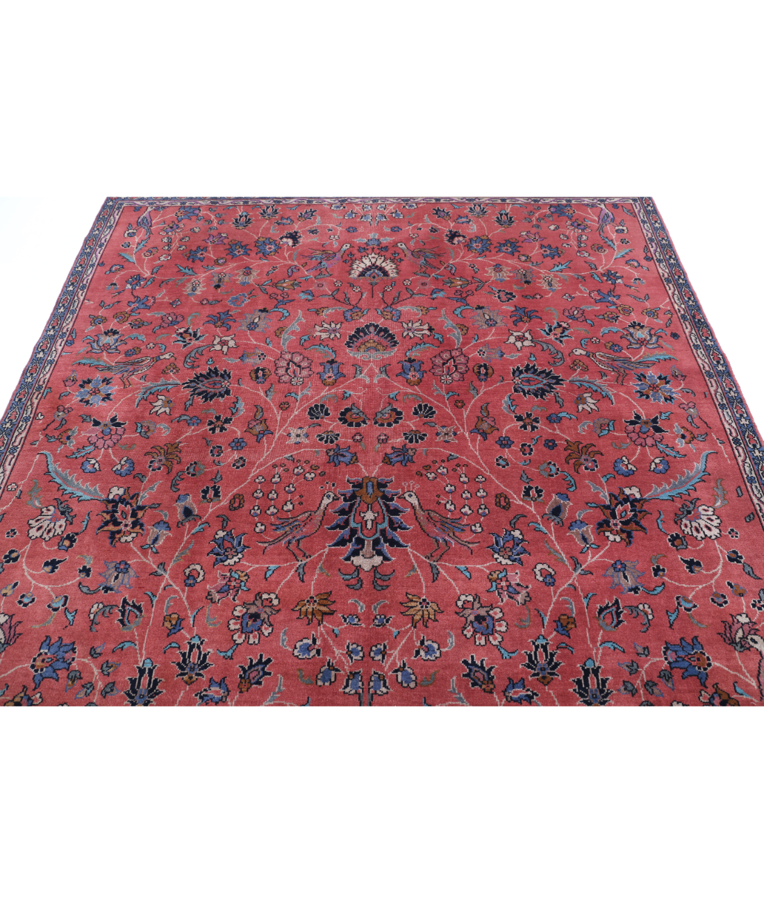 Sarouk 7'2'' X 6'6'' Hand-Knotted Wool Rug 7'2'' x 6'6'' (215 X 195) / Red / Red
