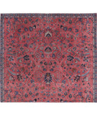 Sarouk 7'2'' X 6'6'' Hand-Knotted Wool Rug 7'2'' x 6'6'' (215 X 195) / Red / Red