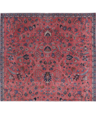 Sarouk 7'2'' X 6'6'' Hand-Knotted Wool Rug 7'2'' x 6'6'' (215 X 195) / Red / Red
