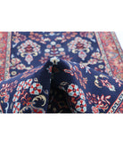 Sarouk 2'6'' X 12'6'' Hand-Knotted Wool Rug 2'6'' x 12'6'' (75 X 375) / Blue / Red