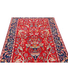 Sarouk 4'2'' X 6'3'' Hand-Knotted Wool Rug 4'2'' x 6'3'' (125 X 188) / Red / Blue