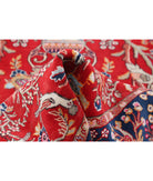 Sarouk 4'2'' X 6'2'' Hand-Knotted Wool Rug 4'2'' x 6'2'' (125 X 185) / Red / Blue