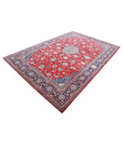 Sarouk 7'2'' X 10'6'' Hand-Knotted Wool Rug 7'2'' x 10'6'' (215 X 315) / Red / Blue