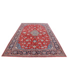 Sarouk 7'2'' X 10'6'' Hand-Knotted Wool Rug 7'2'' x 10'6'' (215 X 315) / Red / Blue