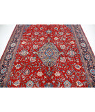 Sarouk 7'2'' X 10'6'' Hand-Knotted Wool Rug 7'2'' x 10'6'' (215 X 315) / Red / Blue