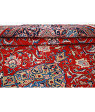 Sarouk 7'2'' X 10'6'' Hand-Knotted Wool Rug 7'2'' x 10'6'' (215 X 315) / Red / Blue