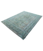 Vintage 6'10'' X 9'8'' Hand-Knotted Wool Rug 6'10'' x 9'8'' (205 X 290) / Teal / Blue