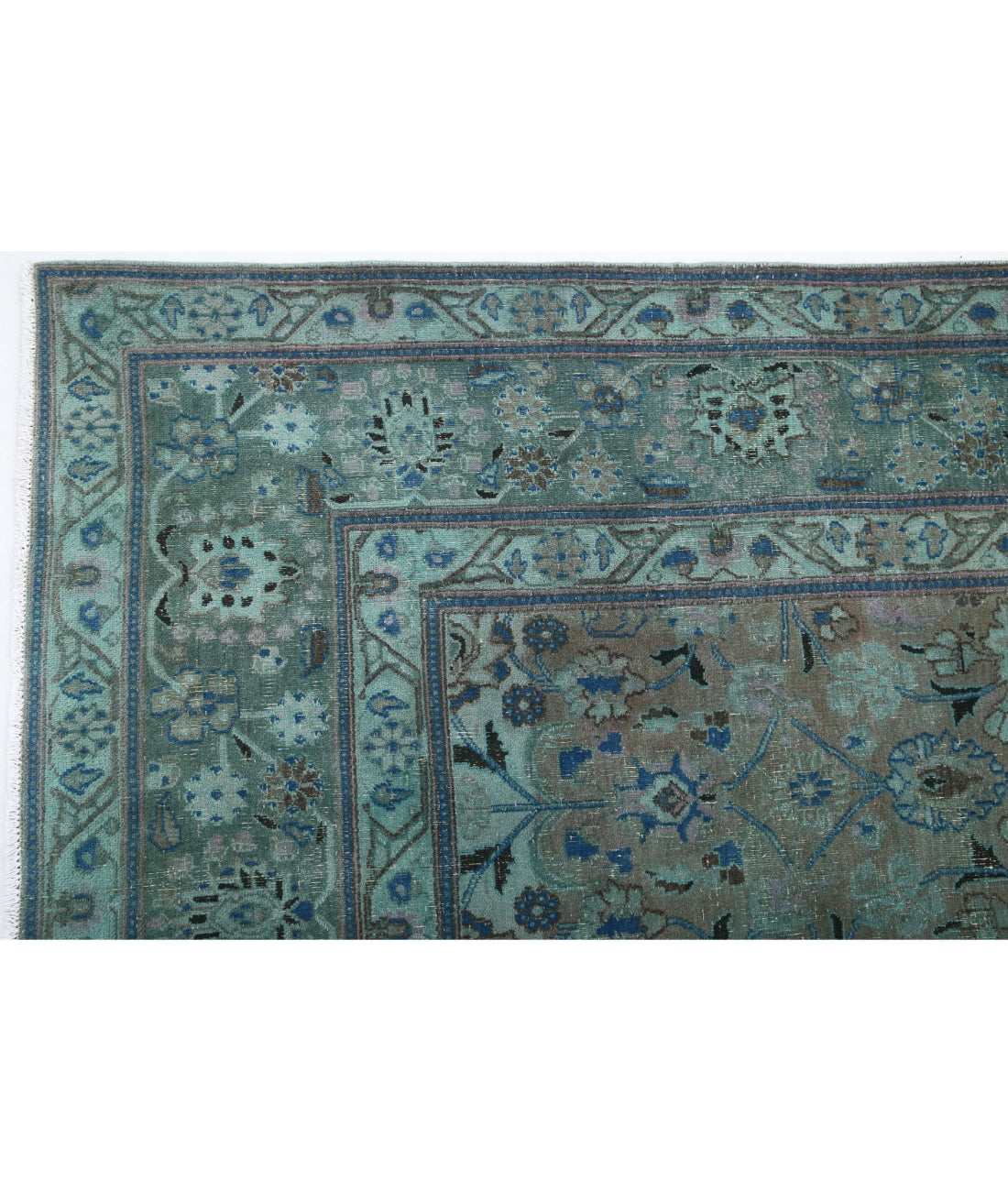 Vintage 6'10'' X 9'8'' Hand-Knotted Wool Rug 6'10'' x 9'8'' (205 X 290) / Teal / Blue