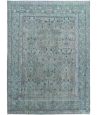 Vintage 6'10'' X 9'8'' Hand-Knotted Wool Rug 6'10'' x 9'8'' (205 X 290) / Teal / Blue