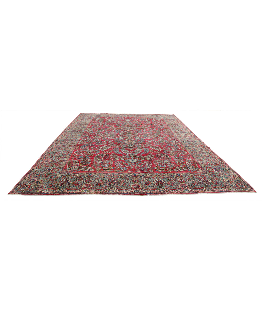 Sarouk 9'11'' X 14'3'' Hand-Knotted Wool Rug 9'11'' x 14'3'' (298 X 428) / Pink / Multi