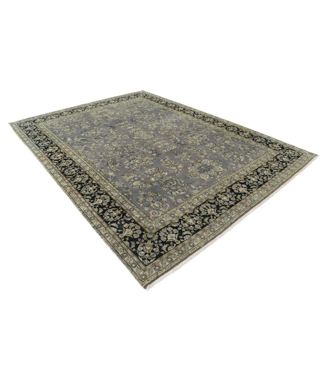 Heritage 8'8'' X 11'6'' Hand-Knotted Wool Rug 8'8'' x 11'6'' (263 X 358) / Grey / Black