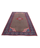 Senneh 5'2'' X 9'10'' Hand-Knotted Wool Rug 5'2'' x 9'10'' (155 X 295) / Taupe / Blue