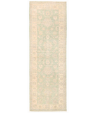 Hand Knotted Serenity Wool Rug 2' 9" X 8' 4" 2' 9" X 8' 4" (84 X 254) / Green / Ivory