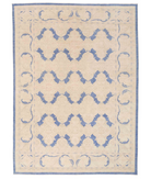 Hand Knotted Serenity Wool Rug 10' 3" X 14' 0" 10' 3" X 14' 0" (312 X 427) / Blue / Ivory