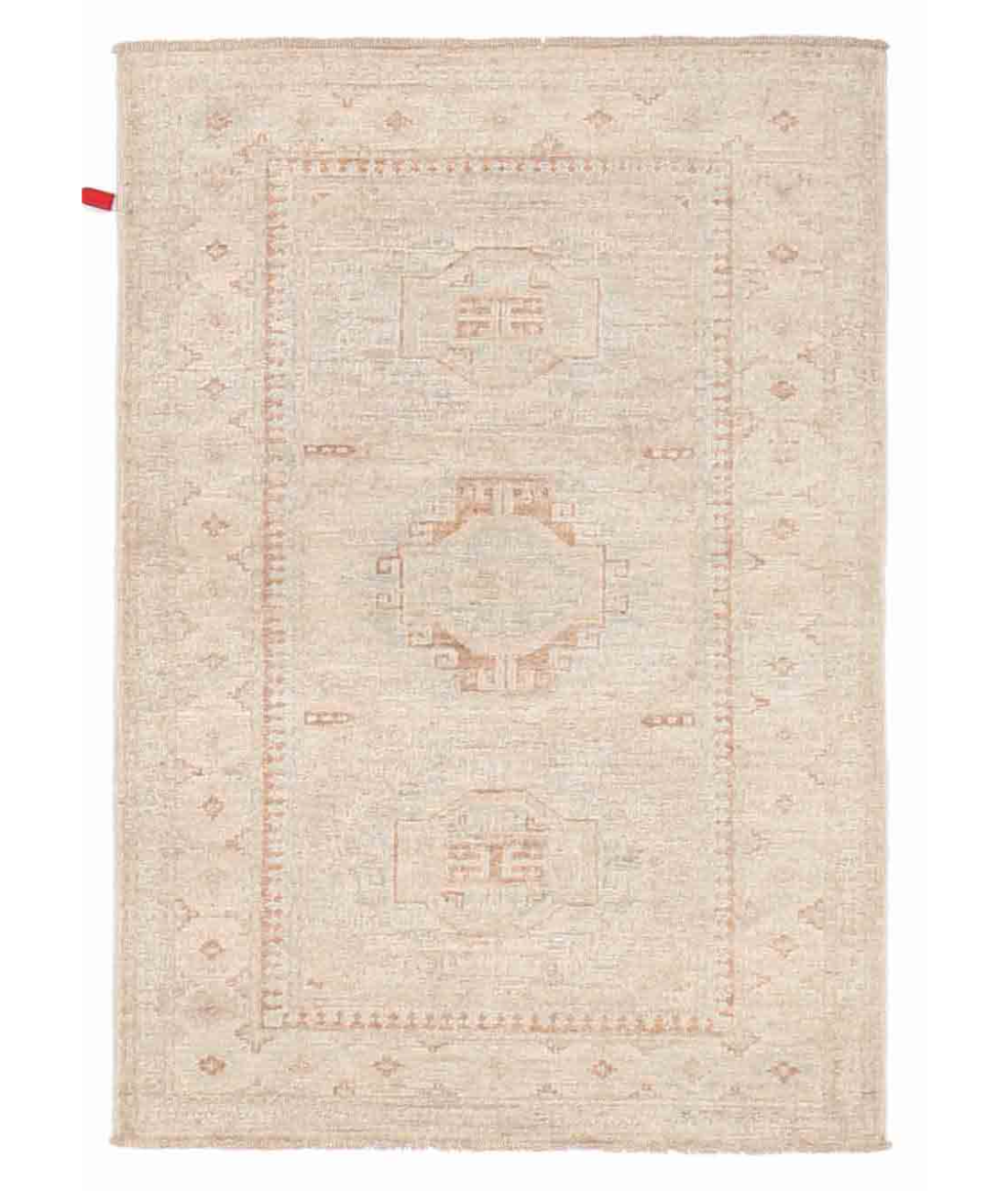 Hand Knotted Serenity Wool Rug 2' 8" X 3' 8" 2' 8" X 3' 8" (81 X 112) / Grey / Ivory