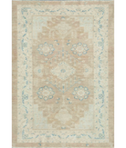 Hand Knotted Serenity Wool Rug 3' 10" X 5' 6" 3' 10" X 5' 6" (117 X 168) / Brown / Ivory