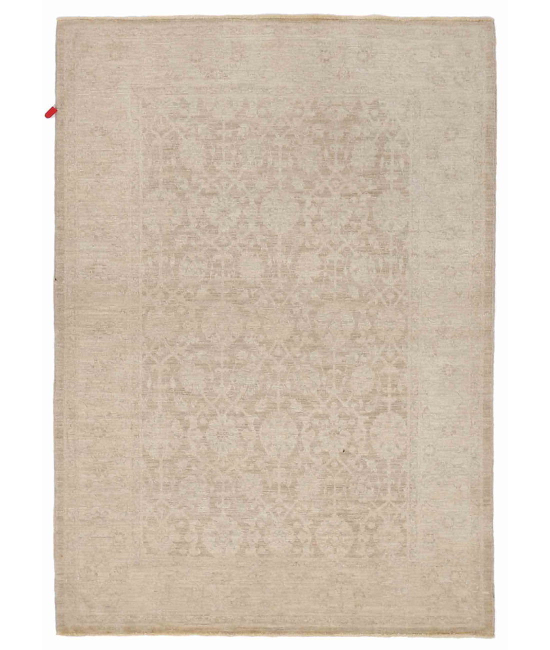 Hand Knotted Serenity Wool Rug 4' 0" X 5' 8" 4' 0" X 5' 8" (122 X 173) / Brown / Ivory