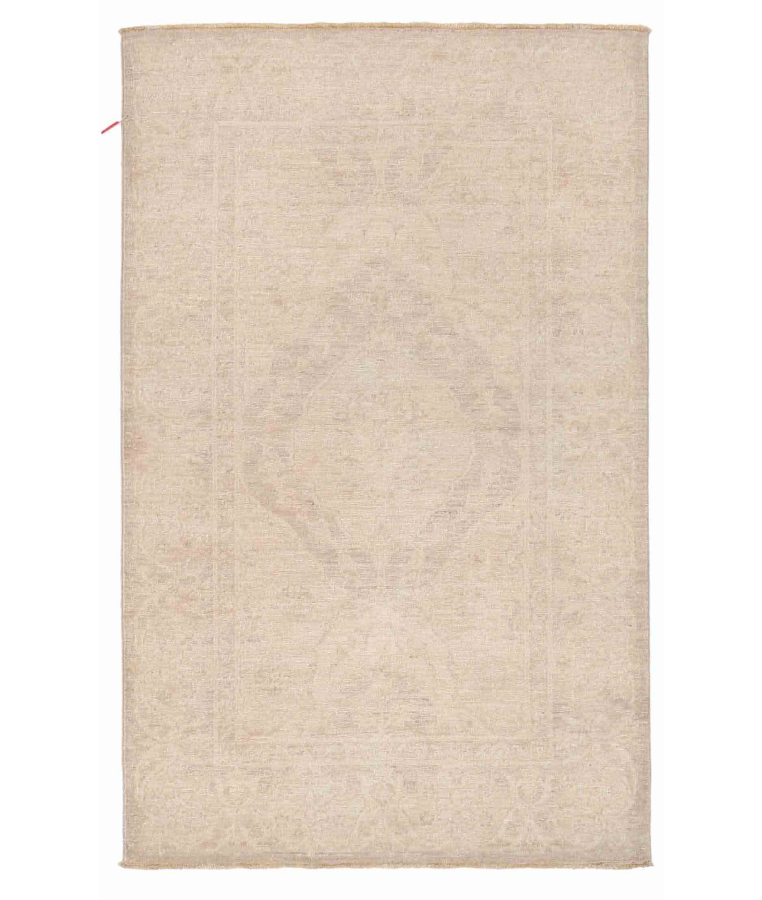 Hand Knotted Serenity Wool Rug 3' 2" X 5' 0" 3' 2" X 5' 0" (97 X 152) / Ivory / Brown