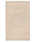 Hand Knotted Serenity Wool Rug 3' 2" X 5' 0" 3' 2" X 5' 0" (97 X 152) / Ivory / Brown