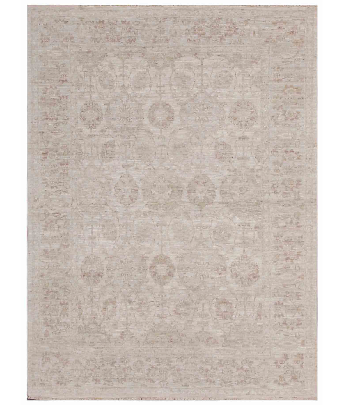 Hand Knotted Serenity Wool Rug 3' 11" X 5' 5" 3' 11" X 5' 5" (119 X 165) / Ivory / Ivory