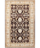 Hand Knotted Serenity Wool Rug 6' 0" X 9' 5" 6' 0" X 9' 5" (183 X 287) / Black / Ivory