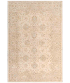 Hand Knotted Serenity Wool Rug 4' 2" X 6' 1" 4' 2" X 6' 1" (127 X 185) / Ivory / Brown