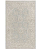 Hand Knotted Serenity Wool Rug 3' 2" X 5' 0" 3' 2" X 5' 0" (97 X 152) / Blue / Ivory