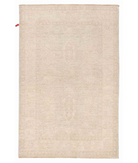 Hand Knotted Serenity Wool Rug 3' 2" X 4' 10" 3' 2" X 4' 10" (97 X 147) / Green / Ivory
