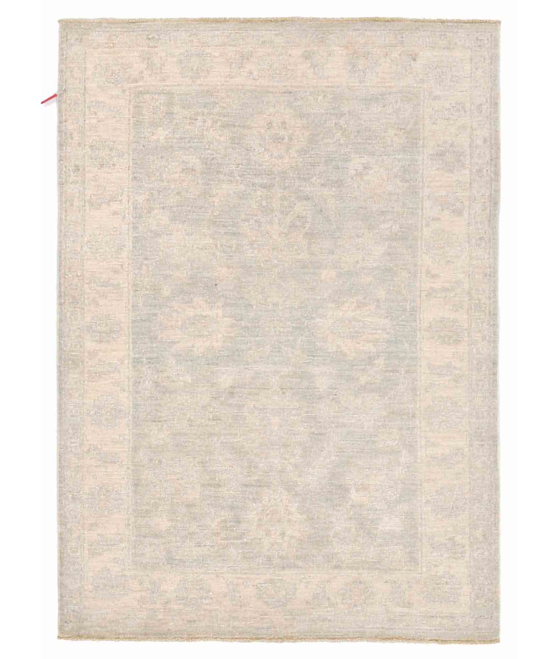 Hand Knotted Serenity Wool Rug 3' 0" X 4' 3" 3' 0" X 4' 3" (91 X 130) / Green / Ivory