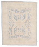 Hand Knotted Serenity Wool Rug 8' 0" X 9' 9" 8' 0" X 9' 9" (244 X 297) / Blue / Ivory