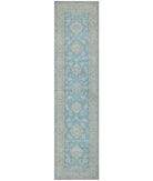 Hand Knotted Serenity Wool Rug 2' 5" X 9' 8" 2' 5" X 9' 8" (74 X 295) / Blue / Ivory