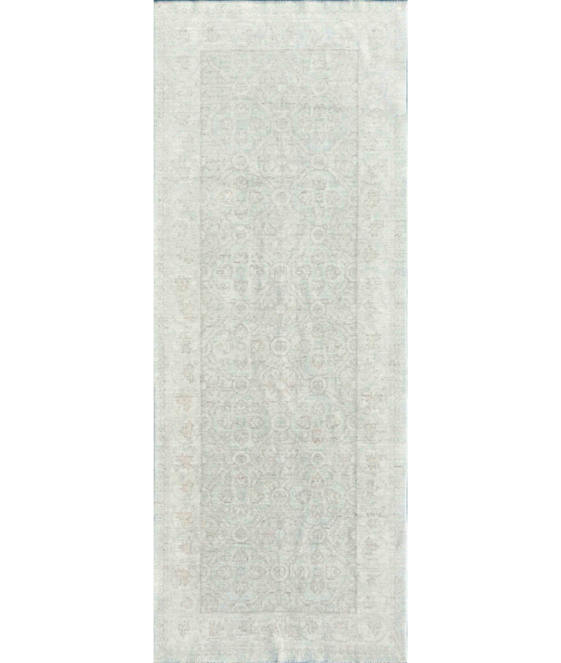 Hand Knotted Serenity Wool Rug 4' 1" X 11' 0" 4' 1" X 11' 0" (124 X 335) / Grey / Ivory