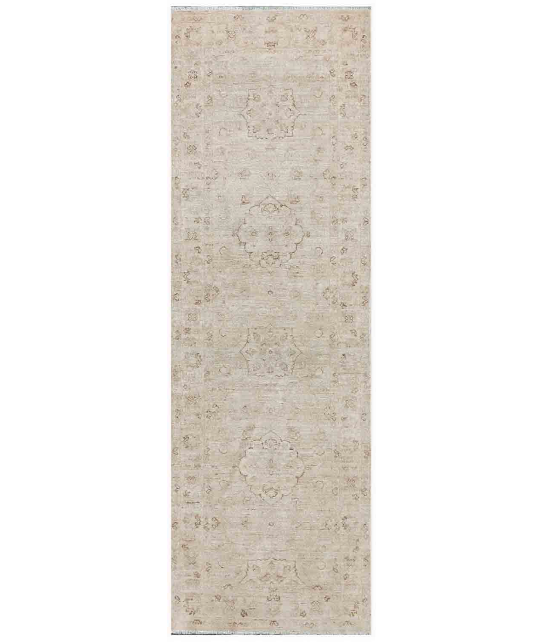 Hand Knotted Serenity Wool Rug 2' 7" X 7' 10" 2' 7" X 7' 10" (79 X 239) / Ivory / Ivory