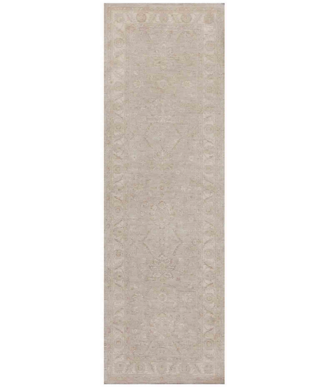 Hand Knotted Serenity Wool Rug 2' 7" X 8' 1" 2' 7" X 8' 1" (79 X 246) / Grey / Ivory