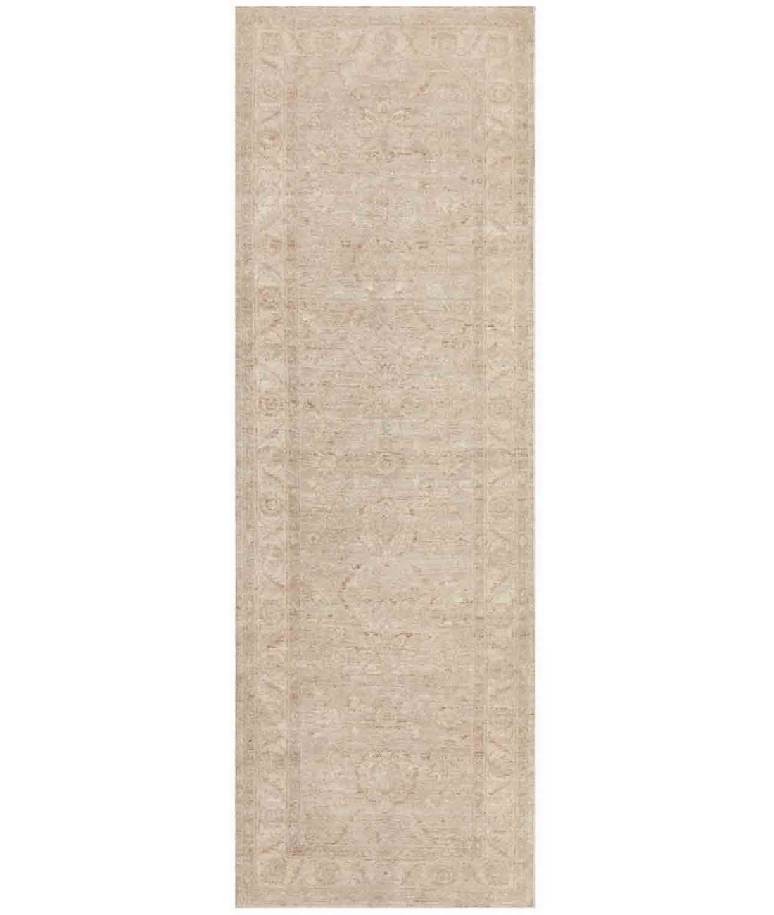 Hand Knotted Serenity Wool Rug 2' 7" X 7' 11" 2' 7" X 7' 11" (79 X 241) / Ivory / Ivory