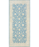 Hand Knotted Serenity Wool Rug 8' 10" X 19' 9" 8' 10" X 19' 9" (269 X 602) / Blue / Ivory