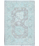Hand Knotted Serenity Wool Rug 2' 0" X 3' 0" 2' 0" X 3' 0" (61 X 91) / Brown / Blue