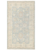 Hand Knotted Serenity Wool Rug 3' 1" X 5' 6" 3' 1" X 5' 6" (94 X 168) / Blue / Ivory