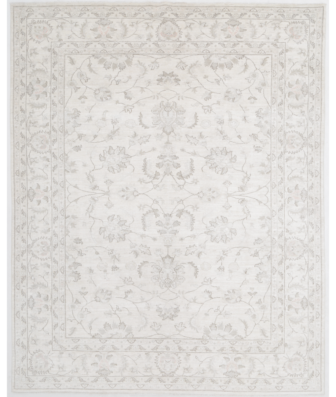 Hand Knotted Serenity Wool Rug 7' 10" X 9' 11" 7' 10" X 9' 11" (239 X 302) / Ivory / Ivory