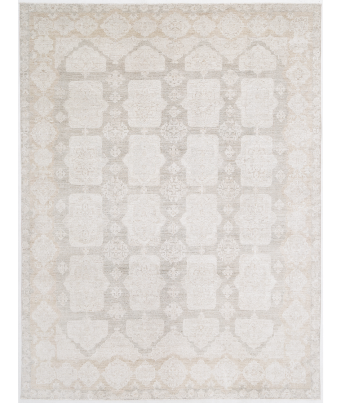 Hand Knotted Serenity Wool Rug 8' 10" X 11' 6" 8' 10" X 11' 6" (269 X 351) / Grey / Taupe