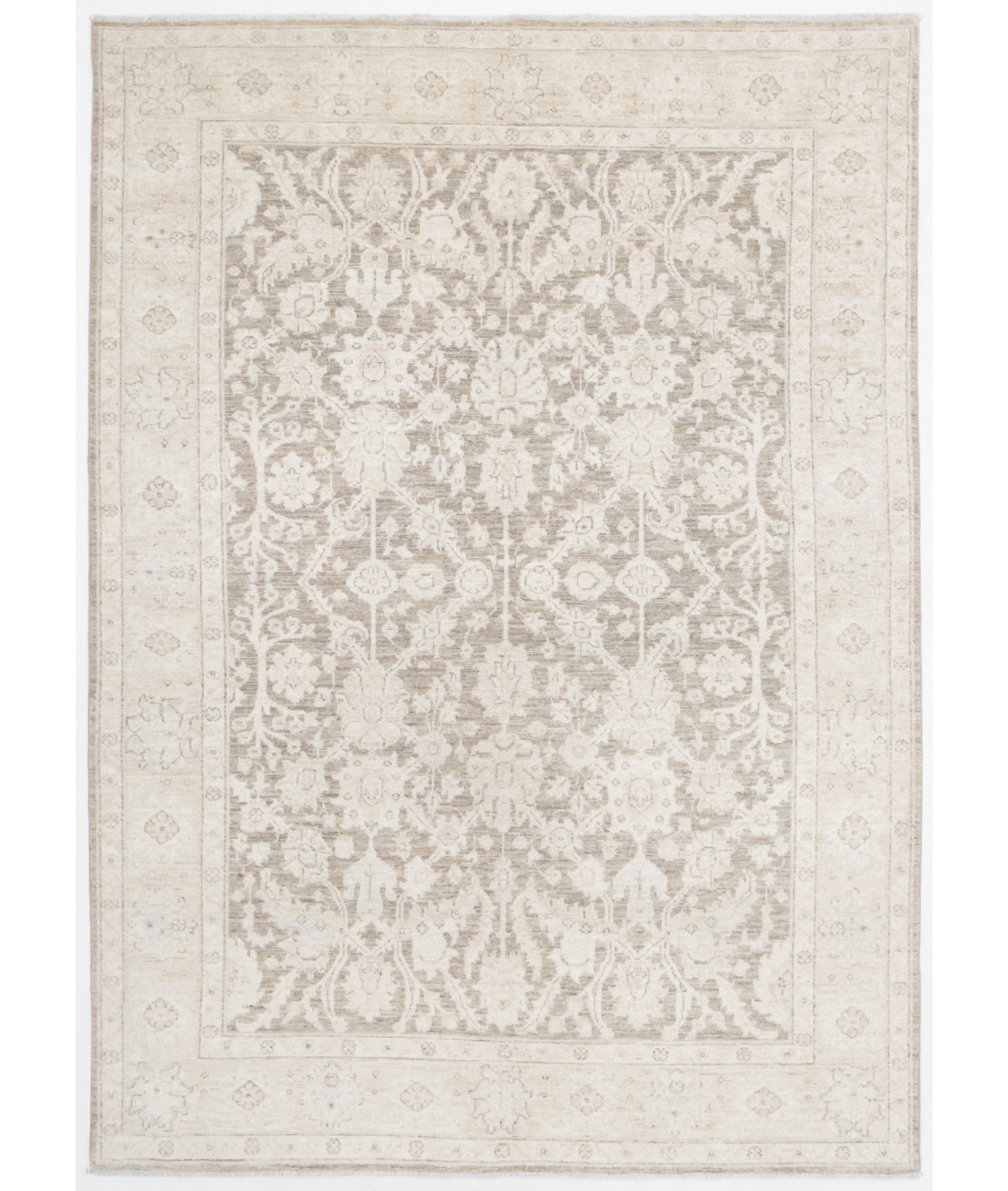 Hand Knotted Serenity Wool Rug 5' 3" X 7' 5" 5' 3" X 7' 5" (160 X 226) / Taupe / Ivory