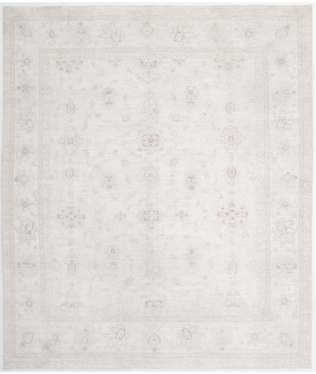 Hand Knotted Serenity Wool Rug 8' 3" X 9' 8" 8' 3" X 9' 8" (251 X 295) / Ivory / Taupe