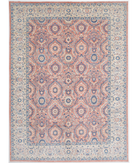 Hand Knotted Serenity Wool Rug 10' 0" X 13' 11" 10' 0" X 13' 11" (305 X 424) / Peach / Ivory