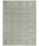Hand Knotted Serenity Wool Rug 9' 3" X 12' 7" 9' 3" X 12' 7" (282 X 383) / Blue / Taupe