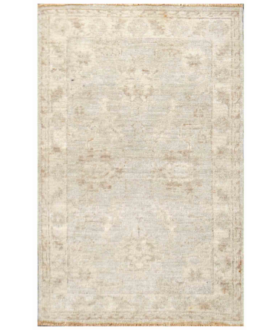 Hand Knotted Serenity Wool Rug 1' 11" X 3' 0" 1' 11" X 3' 0" (59 X 91) / Grey / Ivory