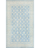 Hand Knotted Serenity Wool Rug 18' 2" X 27' 8" 18' 2" X 27' 8" (554 X 843) / Blue / Ivory